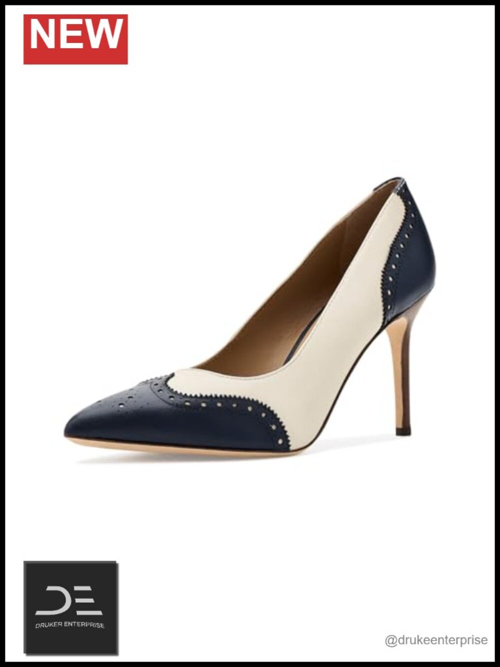 Perforated Nappa Leather Slip-On Stiletto Heel Pumps